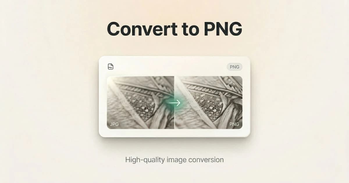 Convert images to PNG in Koala Convert with local processing and transparency-friendly output.
