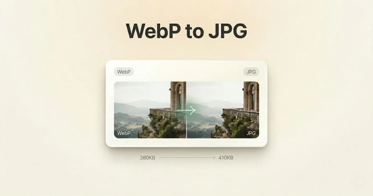 WebP to JPG conversion in Koala Convert for compatibility with legacy tools and uploads.