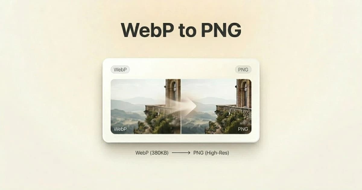 WebP to PNG conversion in Koala Convert for editing workflows and alpha channel support.